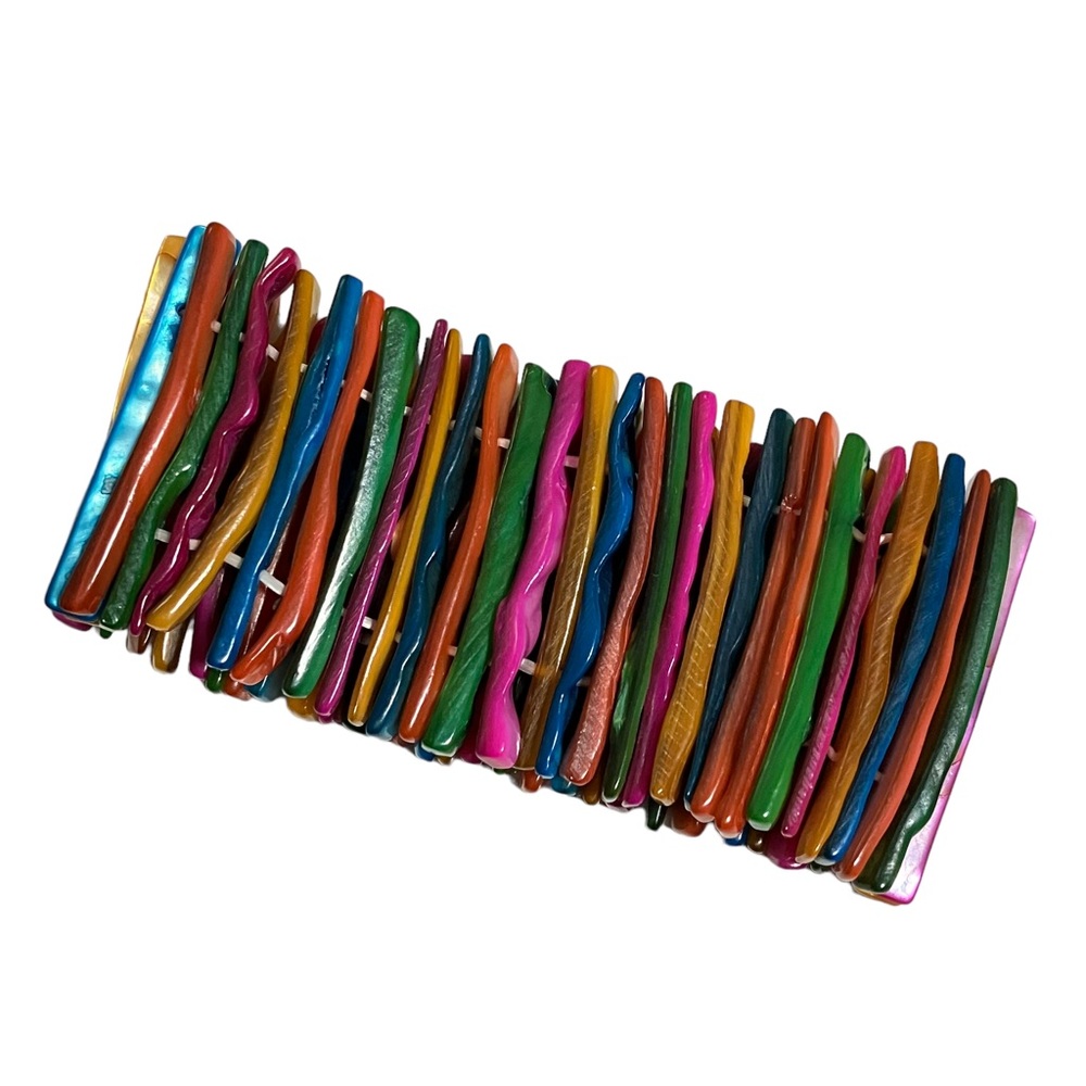 Shell Multi Color Bracelet Cuff - Picture 4 of 4